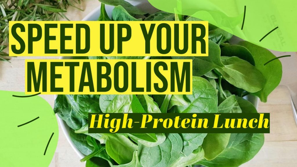 High-Protein Lunch: Spinach, Mushrooms & Eggs