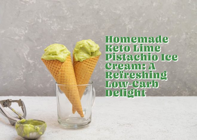 Homemade Keto Lime Pistachio Ice Cream: Low-Carb Delight