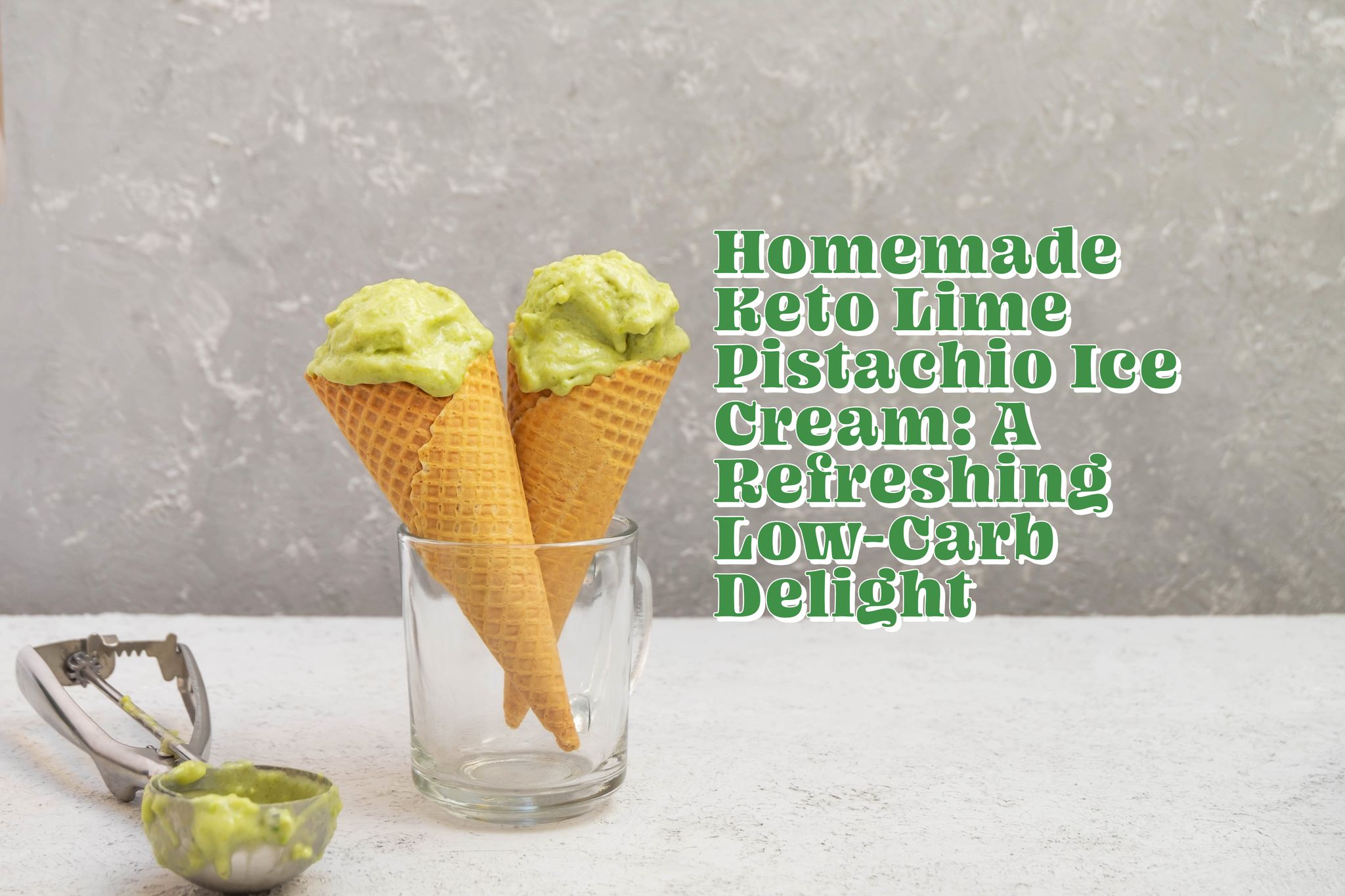Homemade Keto Lime Pistachio Ice Cream: Low-Carb Delight